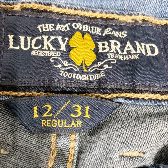 Lucky Brand Dark Wash Charlie Baby Boot Denim Jeans Five Pocket Styling Mid Rise - Picture 11 of 15